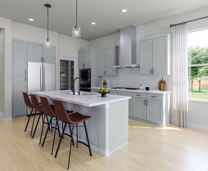 Furnished interior view inside a new home in Lariat, Liberty Hill (Image 8).