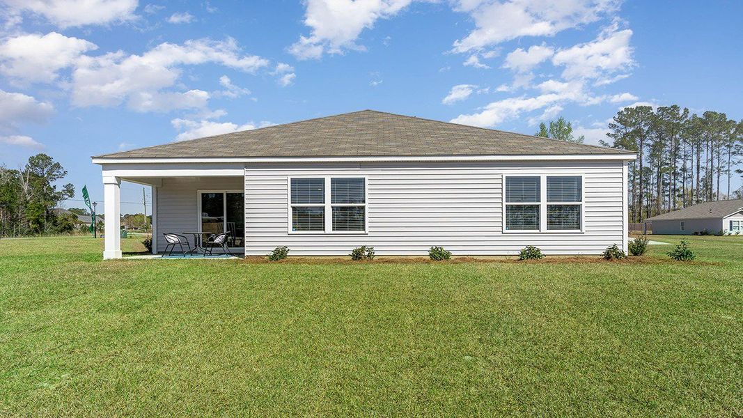 Exterior details and patio area of a home in The Bluffs at Mill Creek, Florence (Image 4). Exterior details and patio area of a home in The Bluffs at Mill Creek, Florence (Image 4).