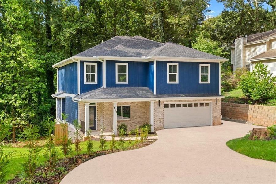 Front exterior of a new home in , Acworth, GA, highlighting curb appeal (Image 2). Front exterior of a new home in , Acworth, GA, highlighting curb appeal (Image 2).