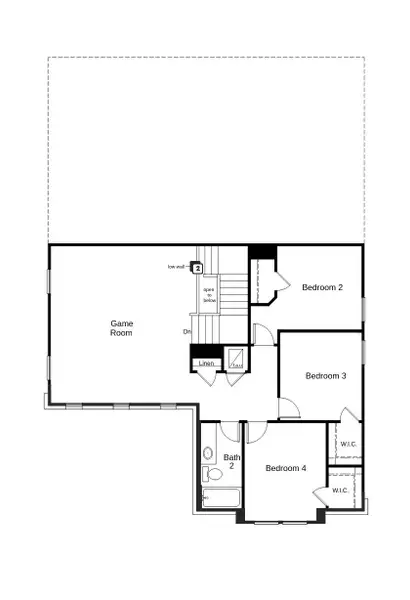 2D floor plan layout of this home in Mustang Valley, Manor, TX (Image 4).