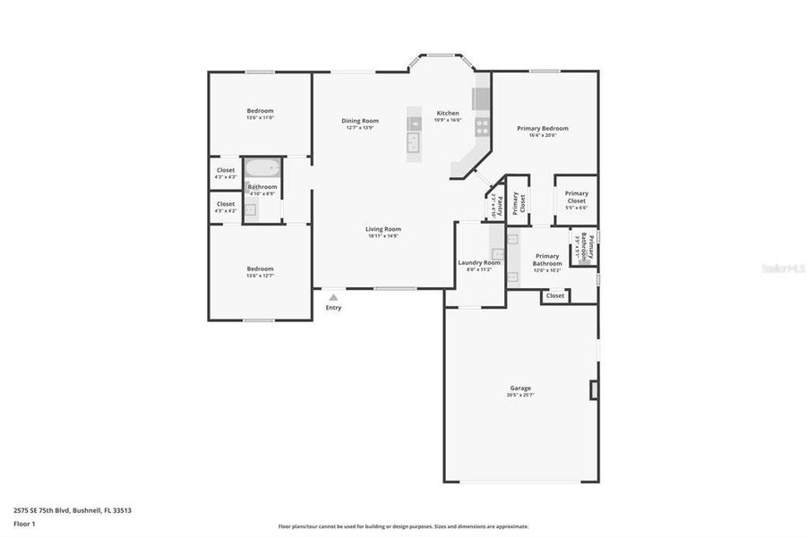 2D floor plan layout of this home in , Bushnell, FL (Image 3).