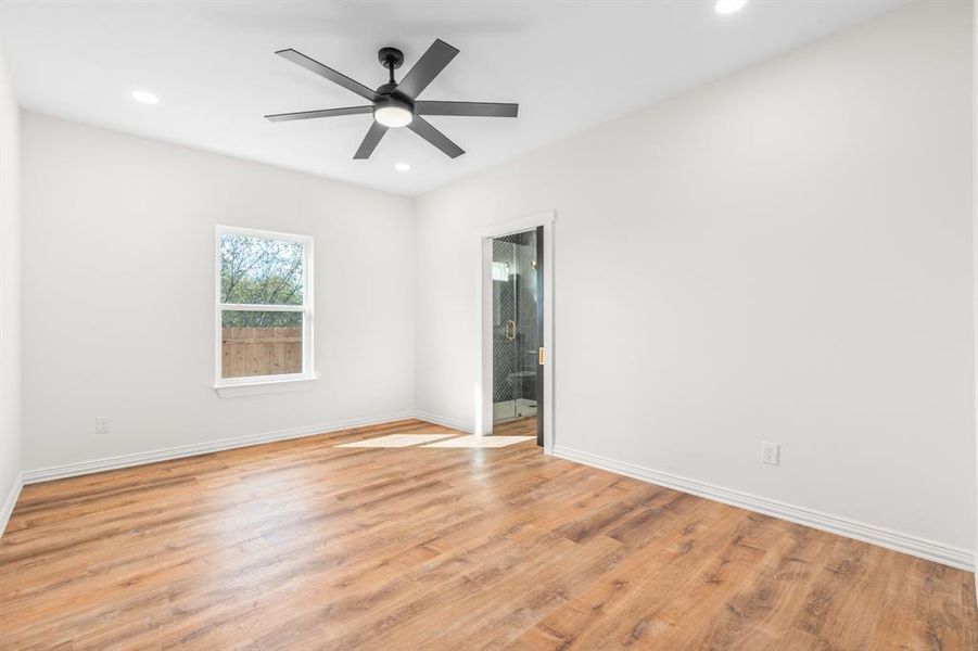 Primary bedroom with private ensuite Primary bedroom with private ensuite