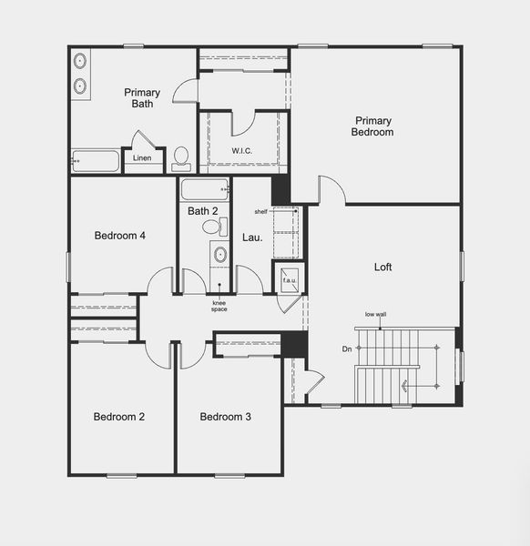 2D floor plan layout for the Plan 2766 by KB Home in Hillside at Mount Dora, Mount Dora, FL (Image 6).