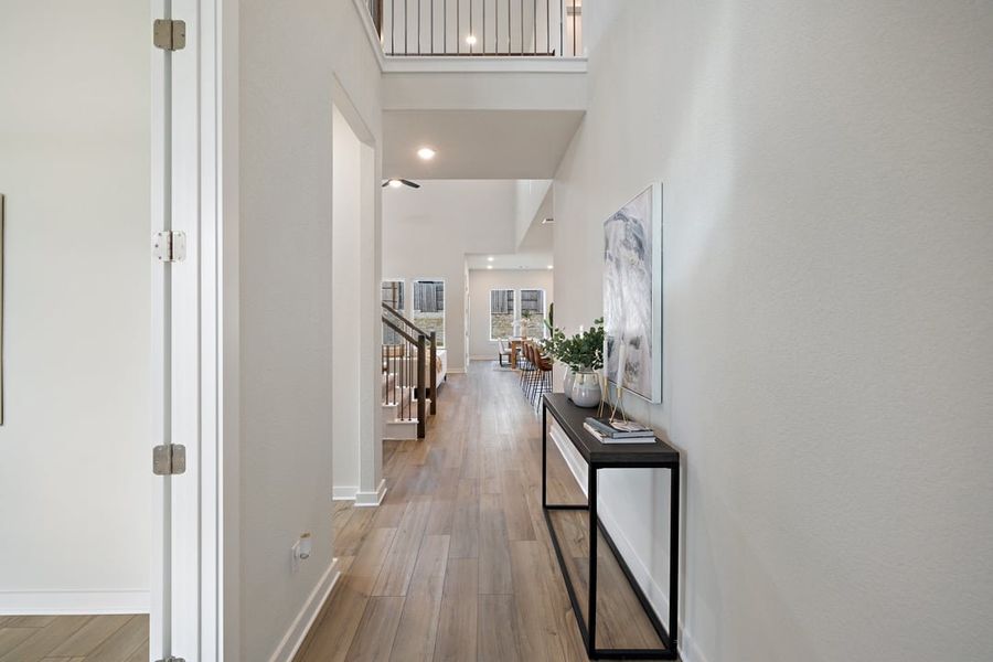 Furnished interior view inside a new home in Park Collection at Lariat, Liberty Hill (Image 9).
