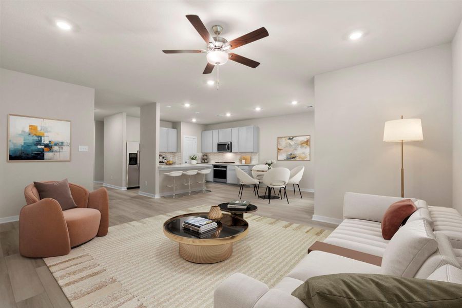 Furnished interior view inside a new home in Westridge Cove, Conroe (Image 9).