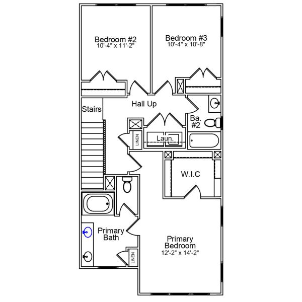 2D floor plan layout of this home in Renaissance at White Oak, Garner, NC (Image 4).