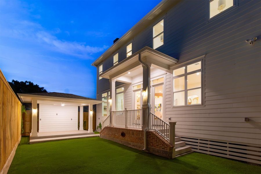 Exterior details and patio area of a home in , Houston (Image 2). Exterior details and patio area of a home in , Houston (Image 2).