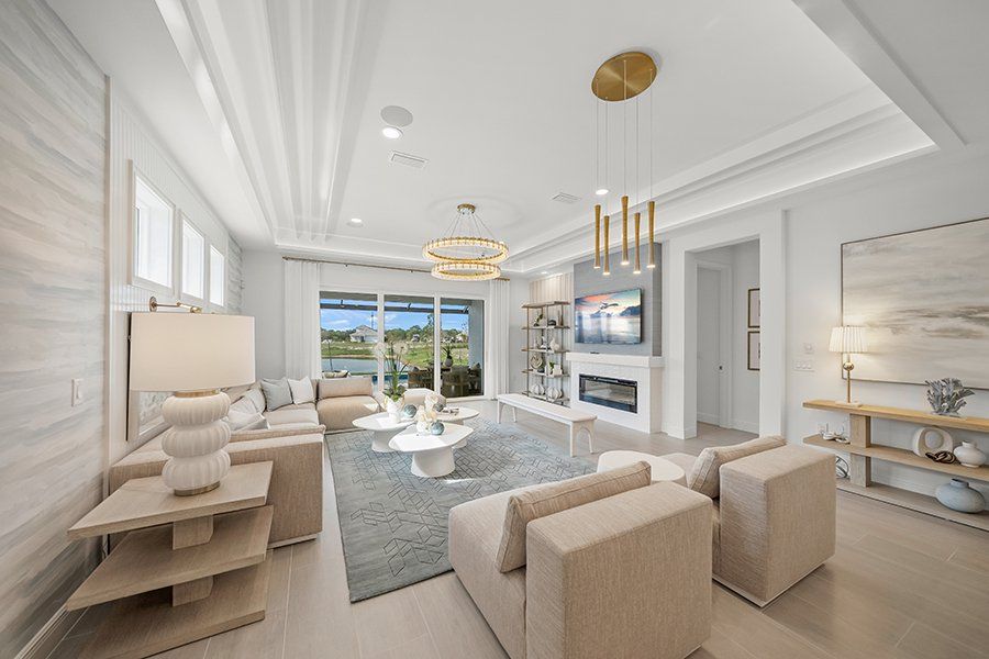 Representative furnished interior of a home built from the Mooring by Homes by Towne in Shellstone at Waterside, Sarasota (Image 10). Representative furnished interior of a home built from the Mooring by Homes by Towne in Shellstone at Waterside, Sarasota (Image 10).