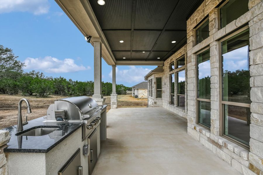 Representative exterior details of a home built from the Madera II by Giddens Homes in Scofield Farms Estates, Georgetown (Image 121).