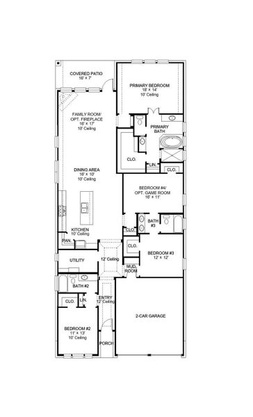 2D floor plan layout of this home in Meridiana, Manvel, TX (Image 4).