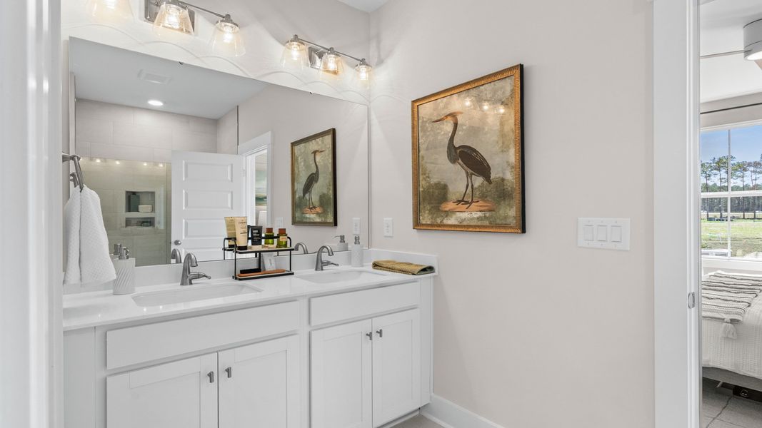 Furnished interior view inside a new home in Indigo at the Preserve, Longs (Image 13).
