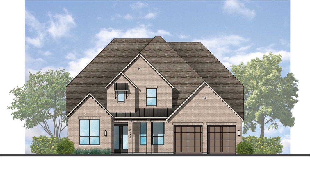 Representative rendering of the exterior for the 223 Plan by Highland Homes (Image 5).