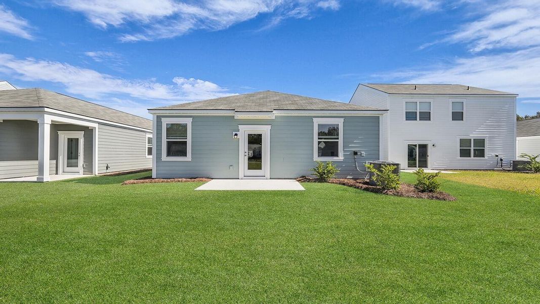 Exterior details and patio area of a home in The Oaks at Center Station, Hollywood (Image 21).