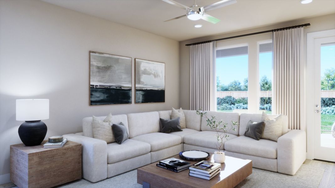 Furnished interior view inside a new home in Parkton Square, Kyle (Image 6).