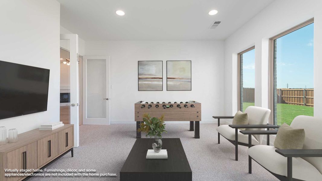 Representative furnished interior of a home built from the 2600W by Perry Homes in Flat Creek, Castroville (Image 6).