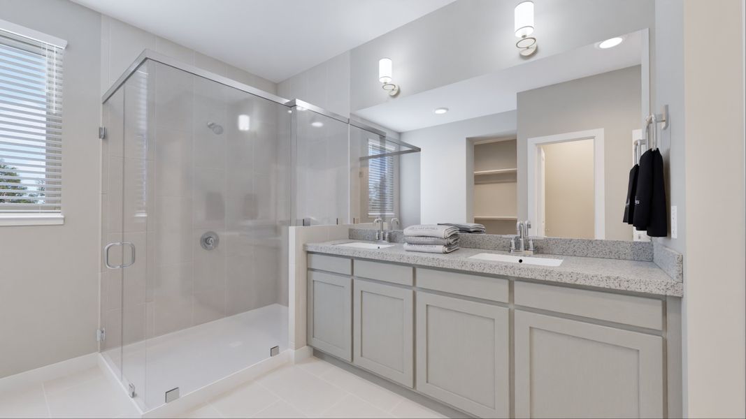 Representative furnished interior of a home built from the Newport by Tricoast Homes in Summer Place  35', Montgomery (Image 42).