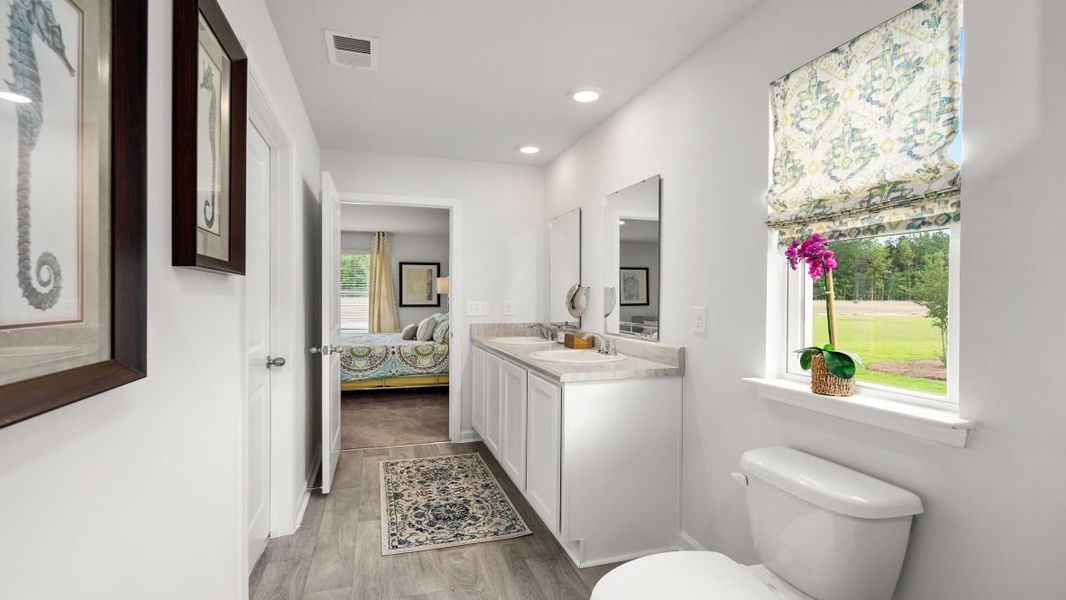 Representative furnished interior of a home built from the KERRY by D.R. Horton in The Meadows at Wildwood Village, Shallotte (Image 23). Representative furnished interior of a home built from the KERRY by D.R. Horton in The Meadows at Wildwood Village, Shallotte (Image 23).