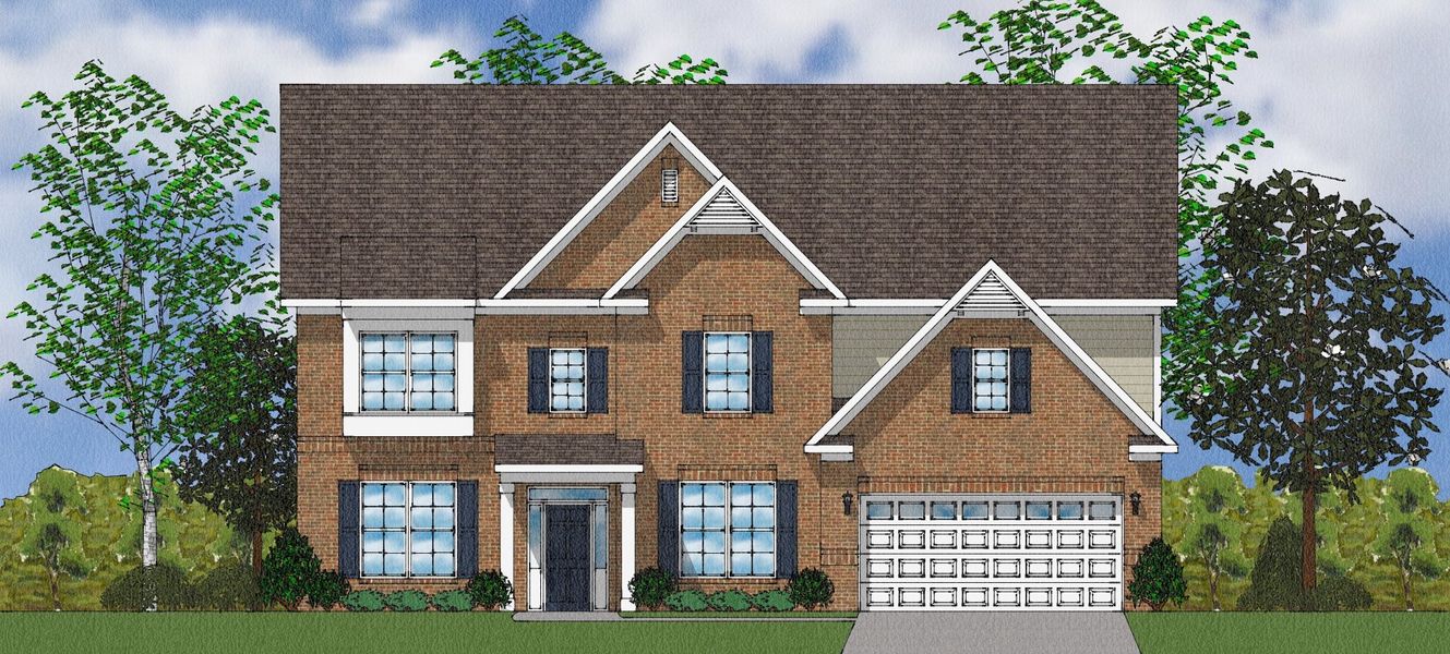 Representative exterior photo of a completed home built from the McKenna II - Elite Collection by Mungo Homes in Suter Estates, Easley, SC (Image 24).