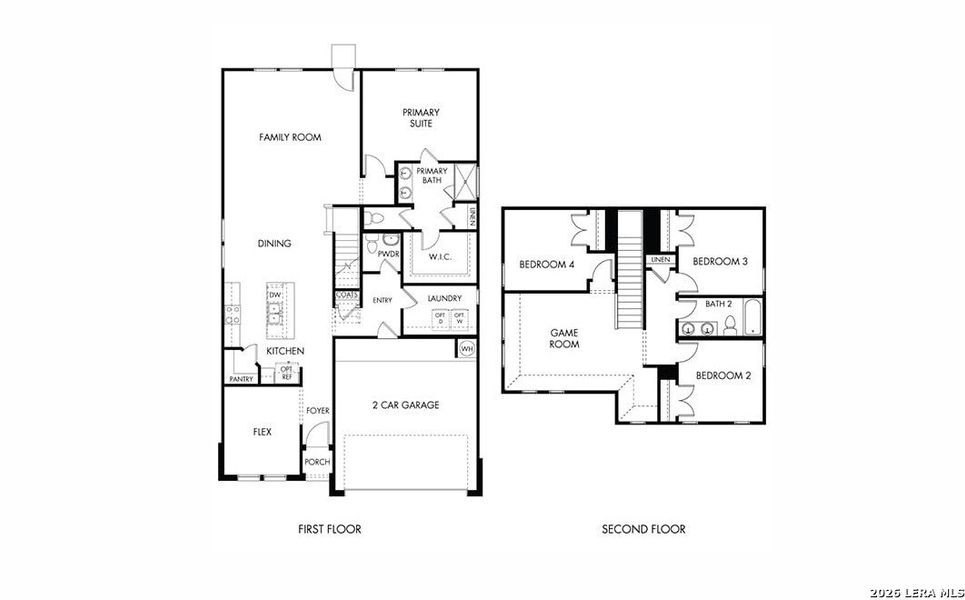 2D floor plan layout of this home in Lark Canyon, New Braunfels, TX (Image 3).