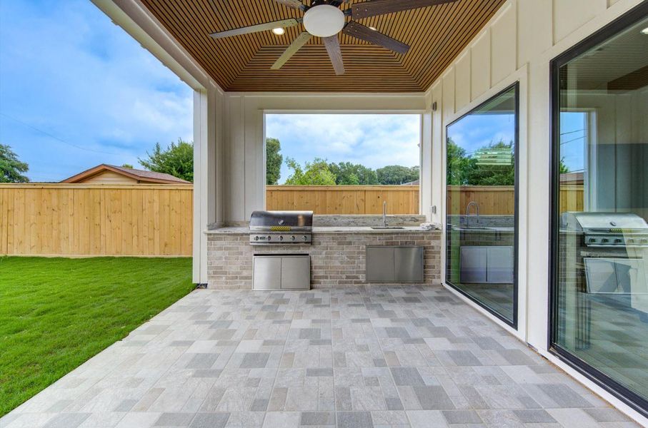 Exterior details and patio area of a home in , Houston (Image 4). Exterior details and patio area of a home in , Houston (Image 4).