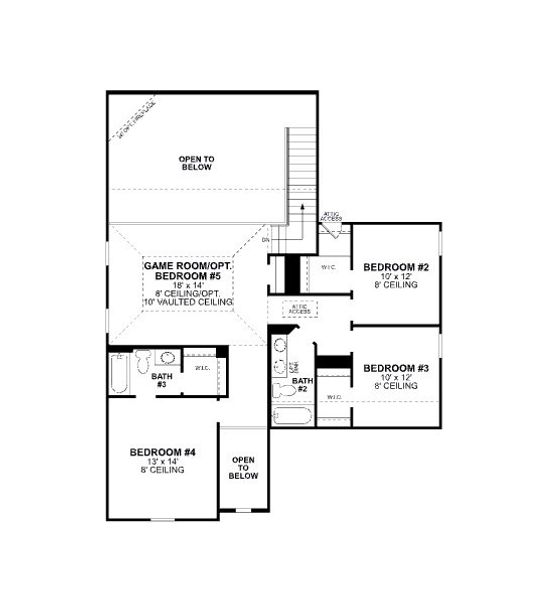 2D floor plan layout of this home in Lilybrooke at Legacy Hills, Celina, TX (Image 3). 2D floor plan layout of this home in Lilybrooke at Legacy Hills, Celina, TX (Image 3).