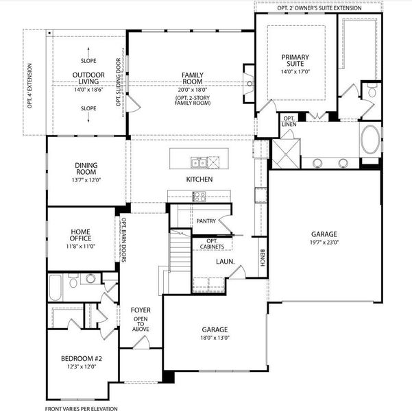 2D floor plan layout of this home in Lariat - 80', Liberty Hill, TX (Image 5). 2D floor plan layout of this home in Lariat - 80', Liberty Hill, TX (Image 5).