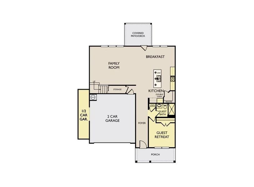 2D floor plan layout of this home in Willow Landing, Mount Juliet, TN (Image 5).