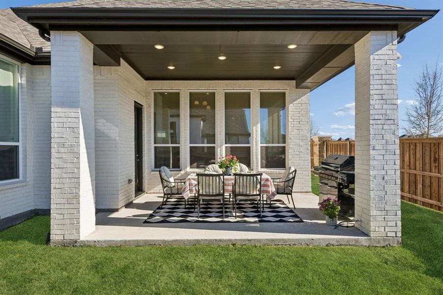 Exterior details and patio area of a home in , Rockwall (Image 22).