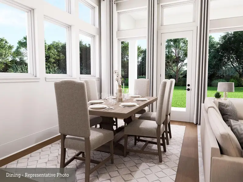 Furnished interior view inside a new home in The Woodlands Hills - Reserve Collection, Willis (Image 8).