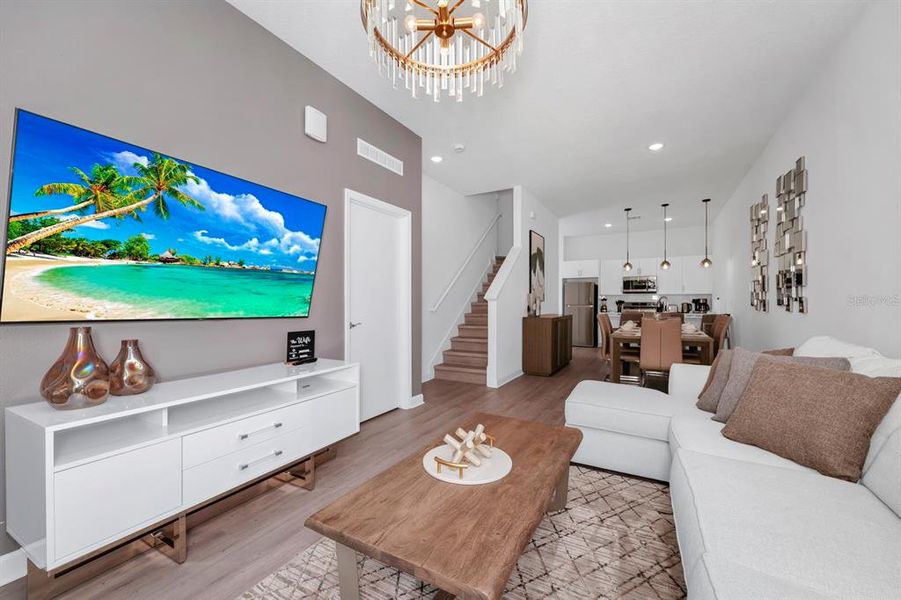 Furnished interior view inside a new home in , Davenport (Image 24). Furnished interior view inside a new home in , Davenport (Image 24).