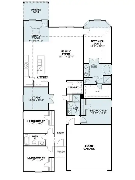 2D floor plan layout of this home in Lone Star Landing, Montgomery, TX (Image 3). 2D floor plan layout of this home in Lone Star Landing, Montgomery, TX (Image 3).