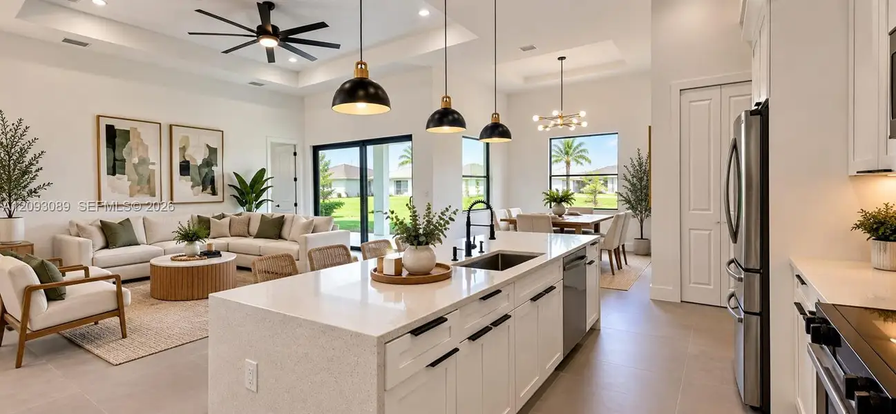 Furnished interior view inside a new home in , Cape Coral (Image 8).