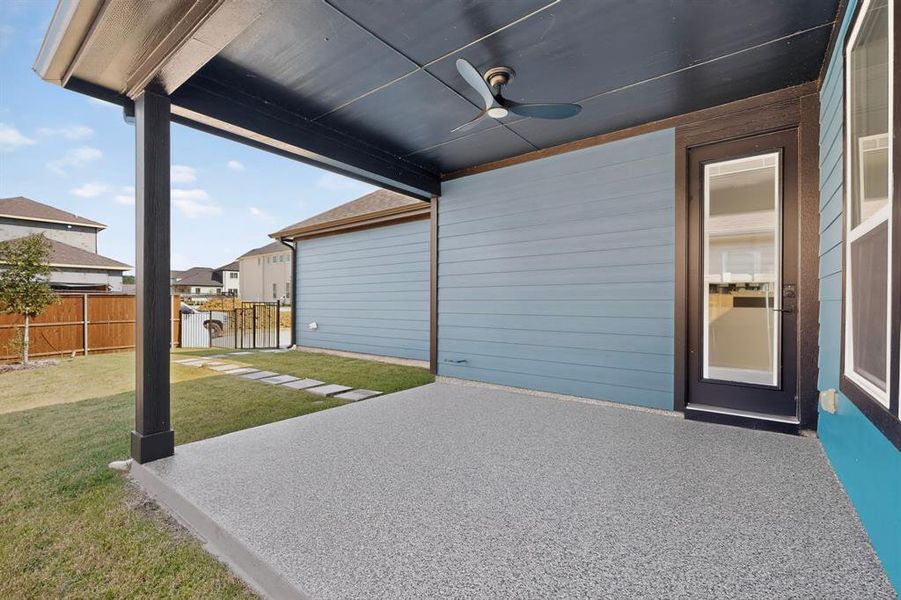 Exterior details and patio area of a home in , Rowlett (Image 27).