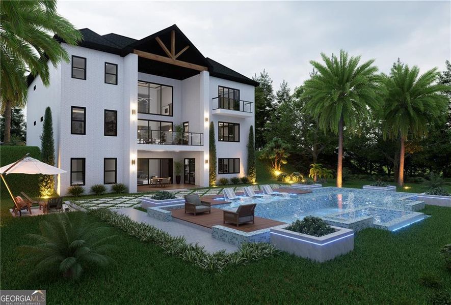 Exterior details and patio area of a home in , Fairburn (Image 4). Exterior details and patio area of a home in , Fairburn (Image 4).