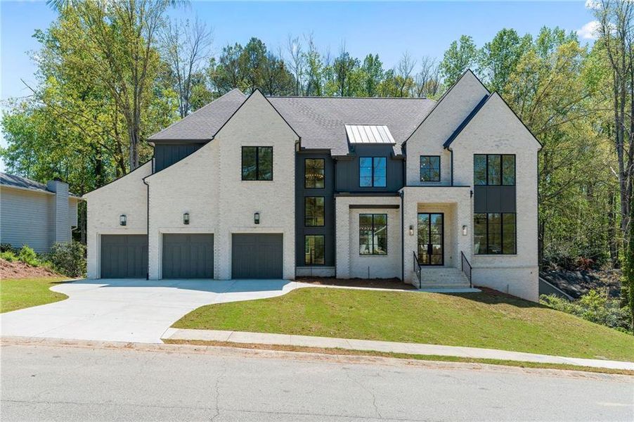 Front exterior of a new home in , Marietta, GA, highlighting curb appeal (Image 28).