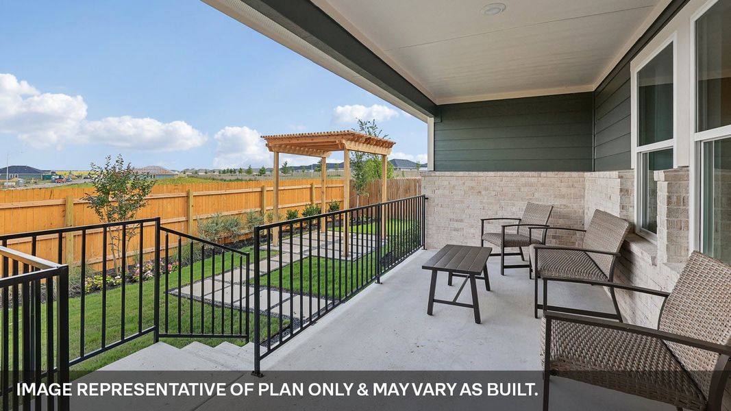 Exterior details and patio area of a home in Monarch Ranch, Manor (Image 2).