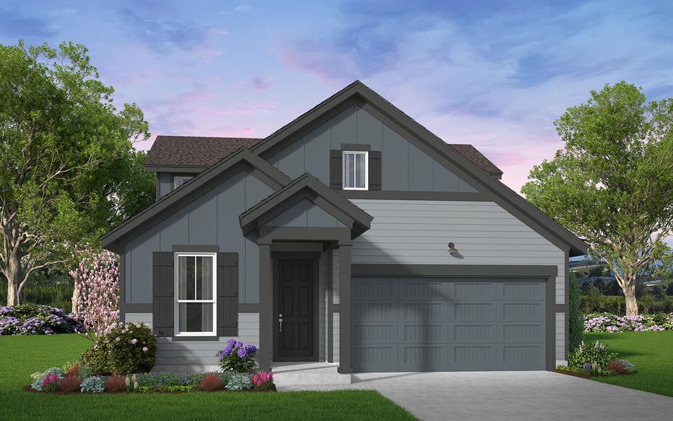 Representative exterior photo of a completed home built from the Sorrel by Brookfield Residential in 45' Traditional Homes at Elyson, Katy, TX (Image 1). Representative exterior photo of a completed home built from the Sorrel by Brookfield Residential in 45' Traditional Homes at Elyson, Katy, TX (Image 1).