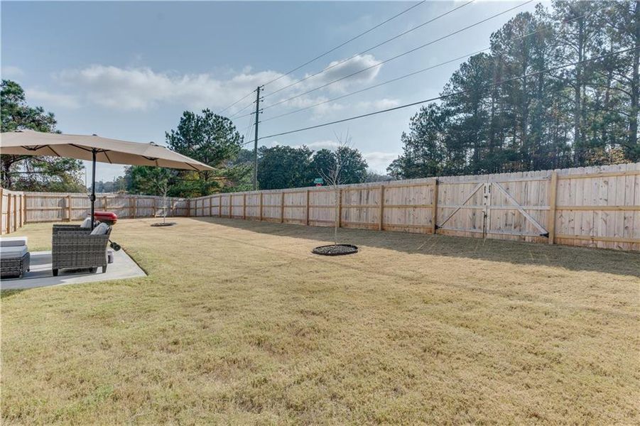 Exterior details and patio area of a home in The Reserve at Calcutta, Stockbridge (Image 4).
