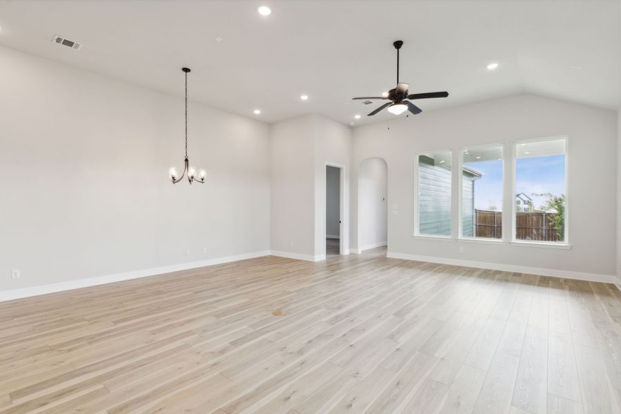 Representative unfurnished interior of a home built from the Bayhill by Cambridge Homes in Lake Park, Rowlett (Image 17).