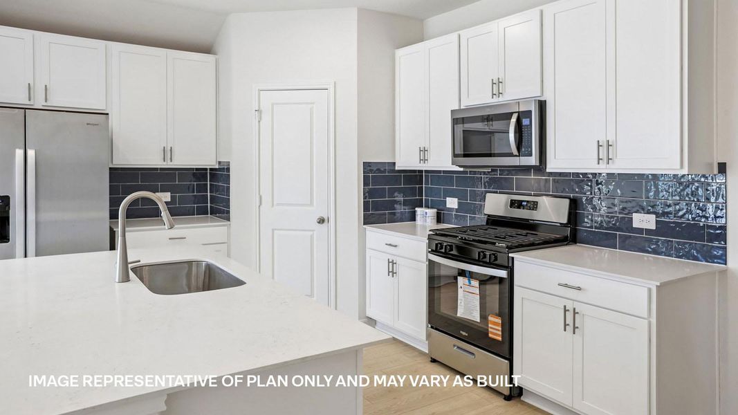 Representative furnished interior of a home built from the The Lakeway by D.R. Horton in Revelry, Del Valle (Image 9).
