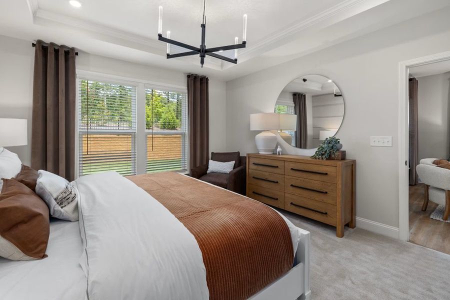Representative furnished interior of a home built from the Colton by Pulte Homes in Southport Meadows, Southport (Image 13).