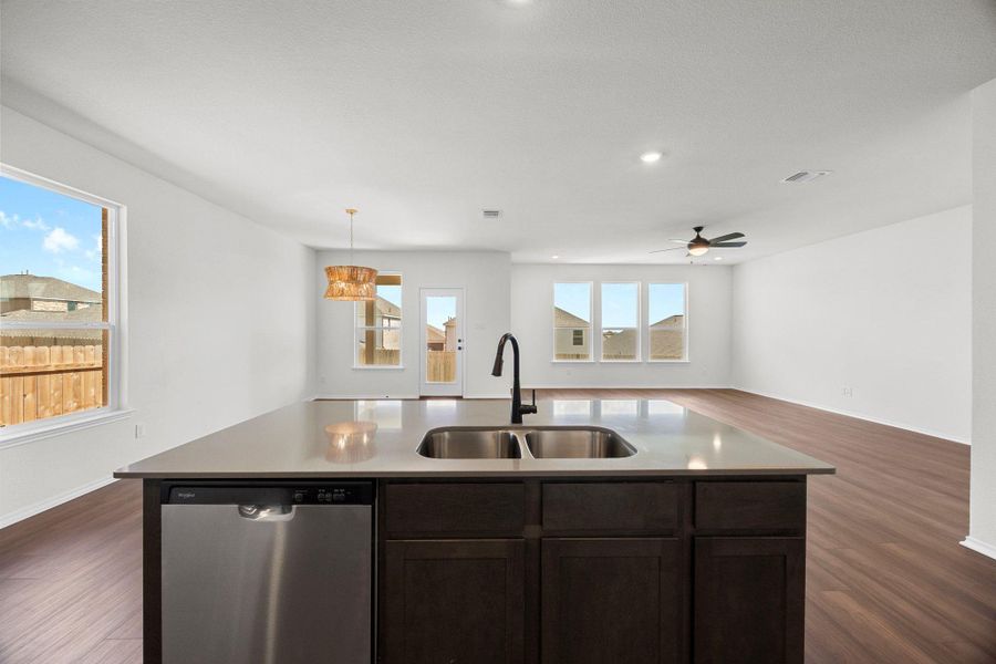 Furnished interior view inside a new home in Salerno - Classic Collection, Round Rock (Image 7).