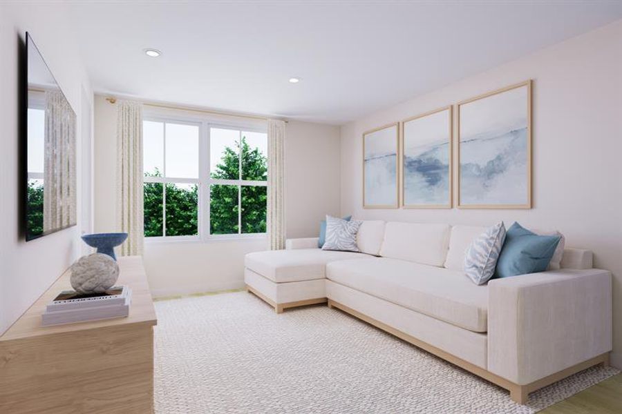 Representative furnished interior of a home built from the Bristol by Ryan Homes in Laurel Preserve, Kingsland (Image 5). Representative furnished interior of a home built from the Bristol by Ryan Homes in Laurel Preserve, Kingsland (Image 5).