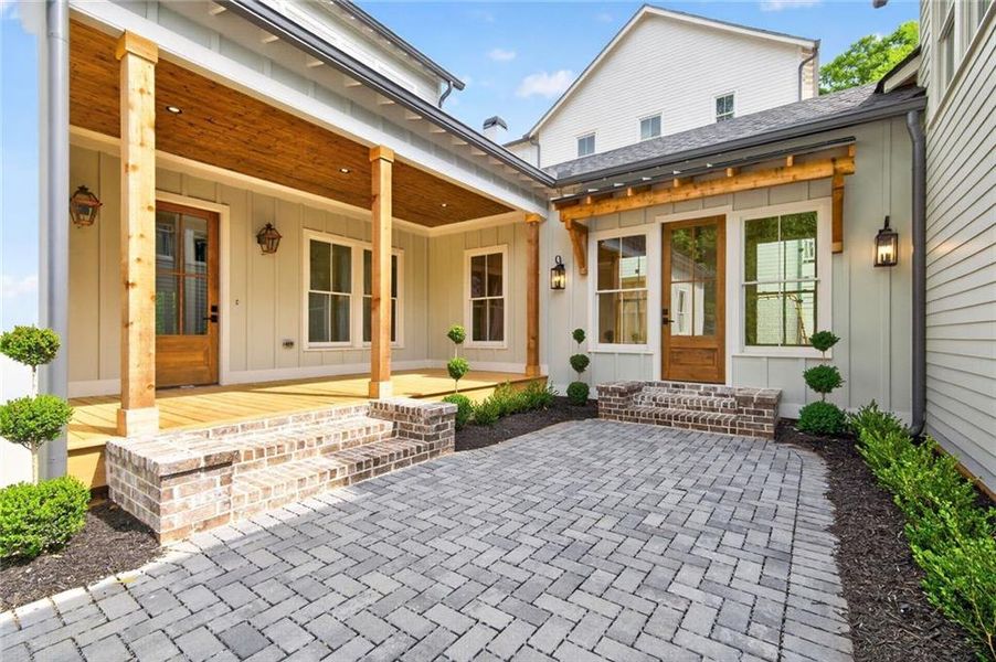 Exterior details and patio area of a home in , Roswell (Image 34).