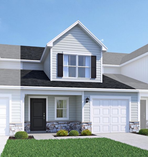 Representative exterior photo of a completed home built from the Harper by Veranda Homes in The Abbey at Trolley Run Station, Aiken, SC (Image 5).