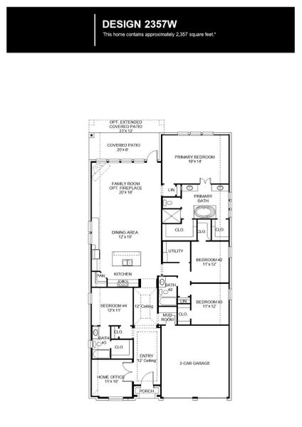 2D floor plan layout of this home in La Cima, San Marcos, TX (Image 2).