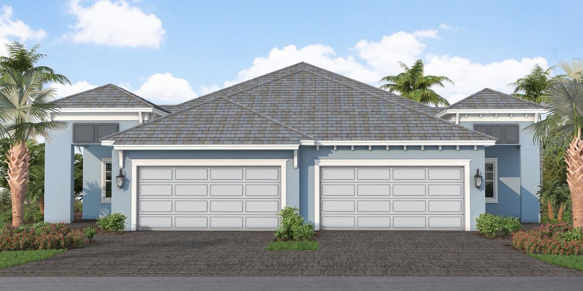 Representative exterior photo of a completed home built from the Tidewinds 2 by Neal Communities in Palm Grove, Bradenton, FL (Image 23). Representative exterior photo of a completed home built from the Tidewinds 2 by Neal Communities in Palm Grove, Bradenton, FL (Image 23).