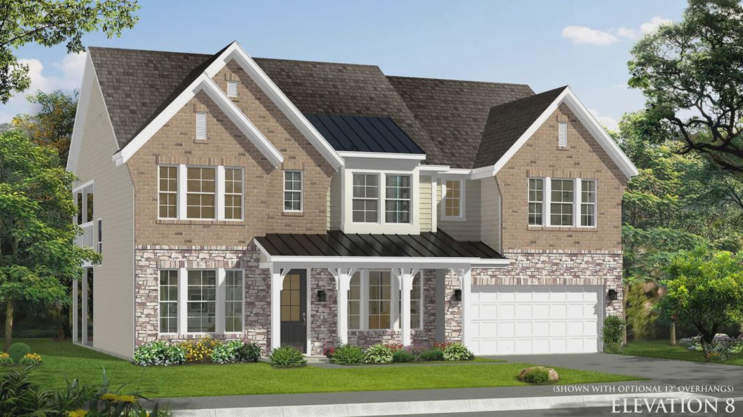 Representative exterior photo of a completed home built from the Stonefield by DRB Homes in Weavers Pointe, Zebulon, NC (Image 26).