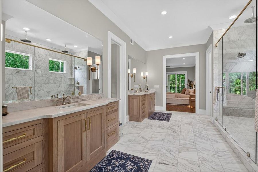Furnished interior view inside a new home in , Newnan (Image 66).
