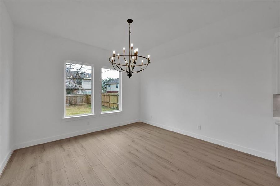 The oversized breakfast area, coming off of the kitchen.